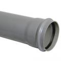 3m x 110mm Single Socket Grey Soil Pipe