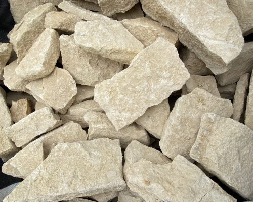 Chopped Cotswold Drystone Walling - Cream shade