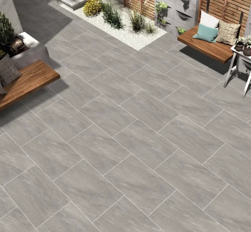 Country Silver Porcelain Paving